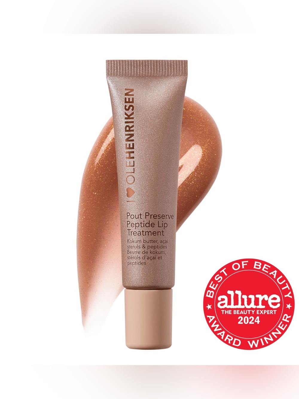 Olehenriksen Pout Preserve Peptide Lip Treatment, Creme Brulee Glimmer